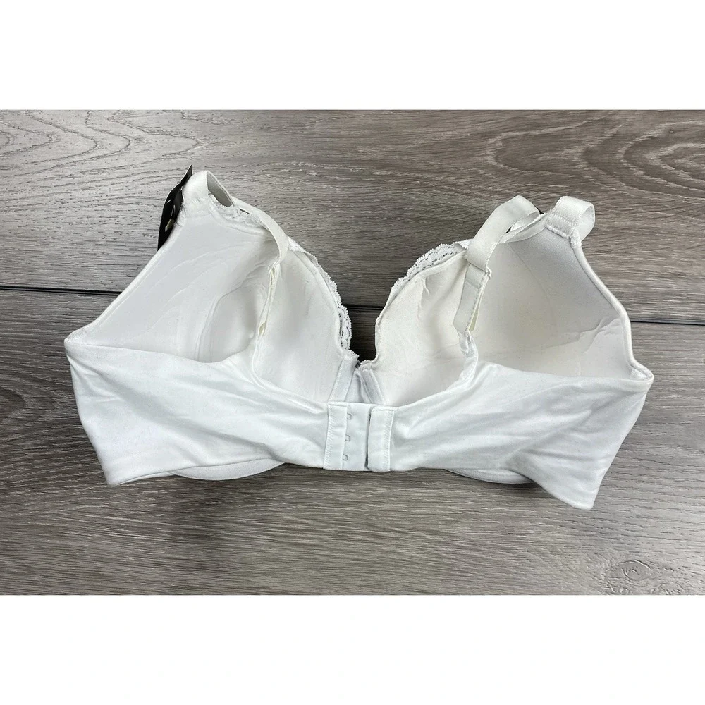 Maidenform Women's Lace Trim T Shirt Bra White Size 38DD New